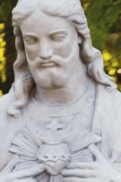 Sacred Heart Of Jesus Life Size Sculpture Christ Blessing Statue Cement